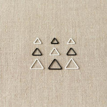 Load image into Gallery viewer, Cocoknits Triangle Stitch Markers: Black and white