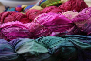 Recycled Sari Ribbon Yarn 100g
