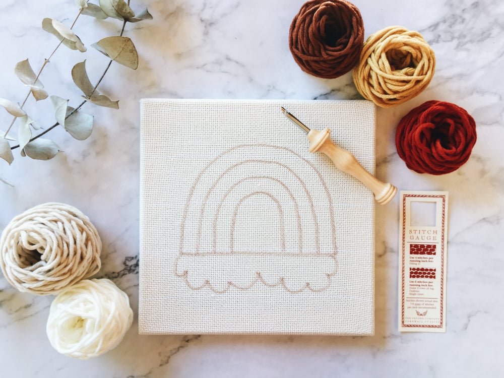 Oxford punch needle start kit - rainbow