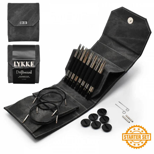 LYKKE Knitting Needle Starter Set - DRIFTWOOD 5" Interchangeable Needle
