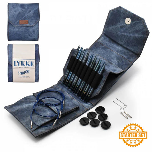 LYKKE Knitting Needle Starter Set - INDIGO 5" Interchangeable Needle