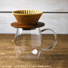 Load image into Gallery viewer, Mino Ware Ceramic Coffee Dripper With Wooden Holder Set