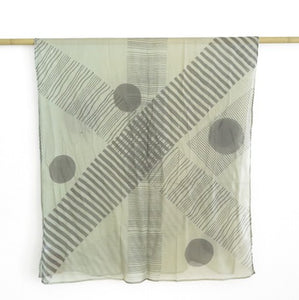 Stripe Dot Thin Stole - Large