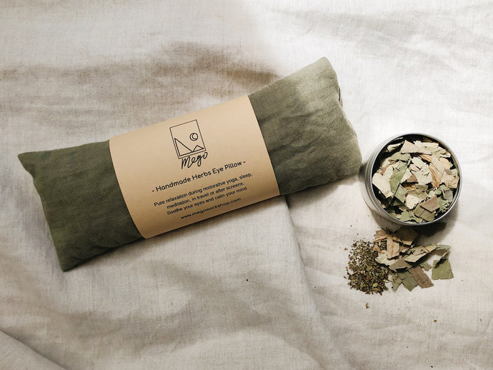 Refillable Handmade Herbs Eye Pillow - Relieve anxiety and fatigue