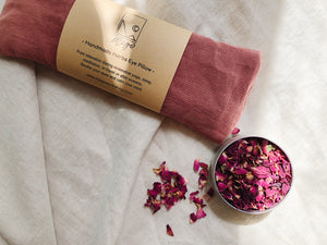 Refillable Handmade Herbs Eye Pillow - Soothe stress and balance