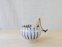 Load image into Gallery viewer, Japanese Ceramic Mortar and Pestle 小丸十草胡麻すり鉢