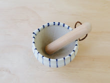 Load image into Gallery viewer, Japanese Ceramic Mortar and Pestle 小丸十草胡麻すり鉢