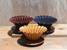Load image into Gallery viewer, Mino Ware Ceramic Coffee Dripper With Wooden Holder Set