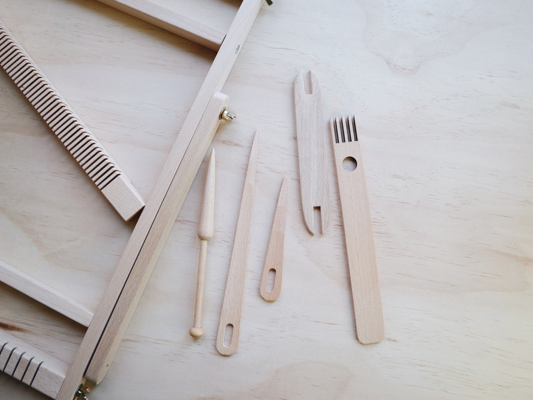 Wooden tools set for weaving