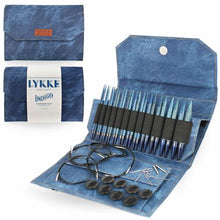 Load image into Gallery viewer, LYKKE KNITTING NEEDLE SET 5&quot;- INDIGO