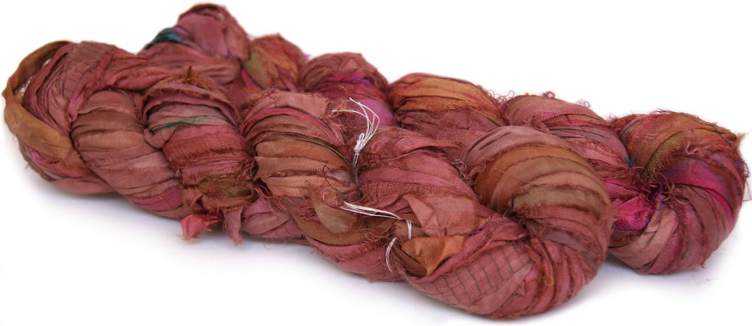 Recycled Sari Ribbon Yarn 100g